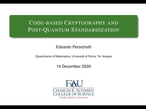 Code based Cryptography and Post Quantum Standardization - Persichetti