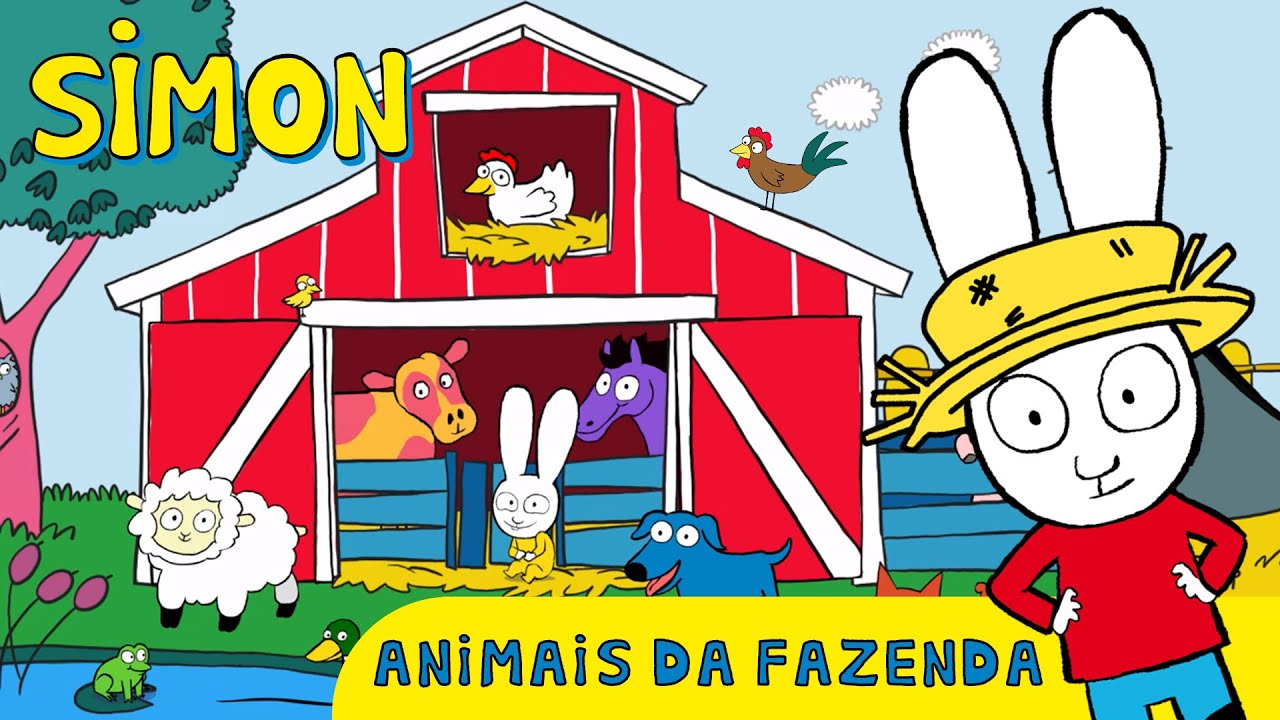 Animais da Fazenda com Simon 🐮🐔 | Desenhos Animados Educativos para Crianças