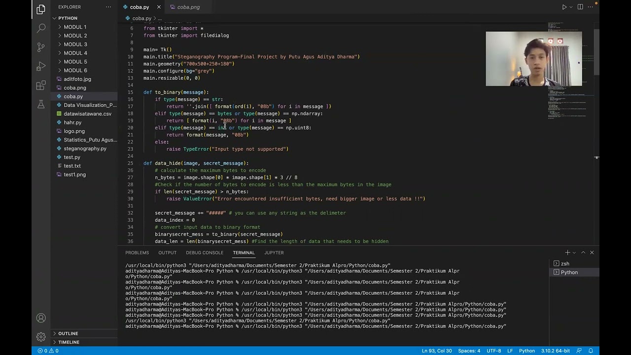 Final Project: Algorithm & Programming - Image Steganography