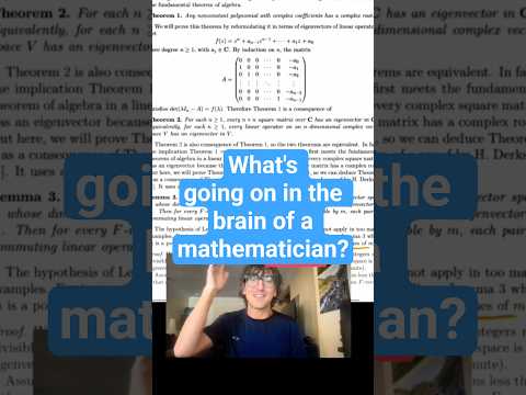 What's going on in the brain of a mathematician? #maths