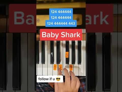 Baby Shark (Easy Piano Tutorial)