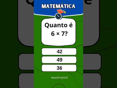 🧠✨ Quiz de Matemática – Só Tabuada!Será que você ainda lembra a tabuada? #quizmatematica #tabuada
