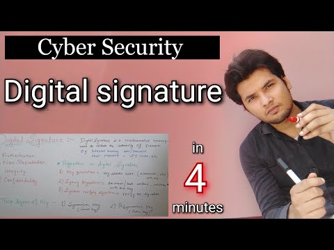 Digital Signature in hindi | cyber security | algorithm and public,private key in digital signature