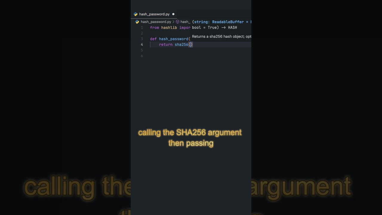 Learn Basic Cryptography in Python: Hash Passwords with hashlib 🔐