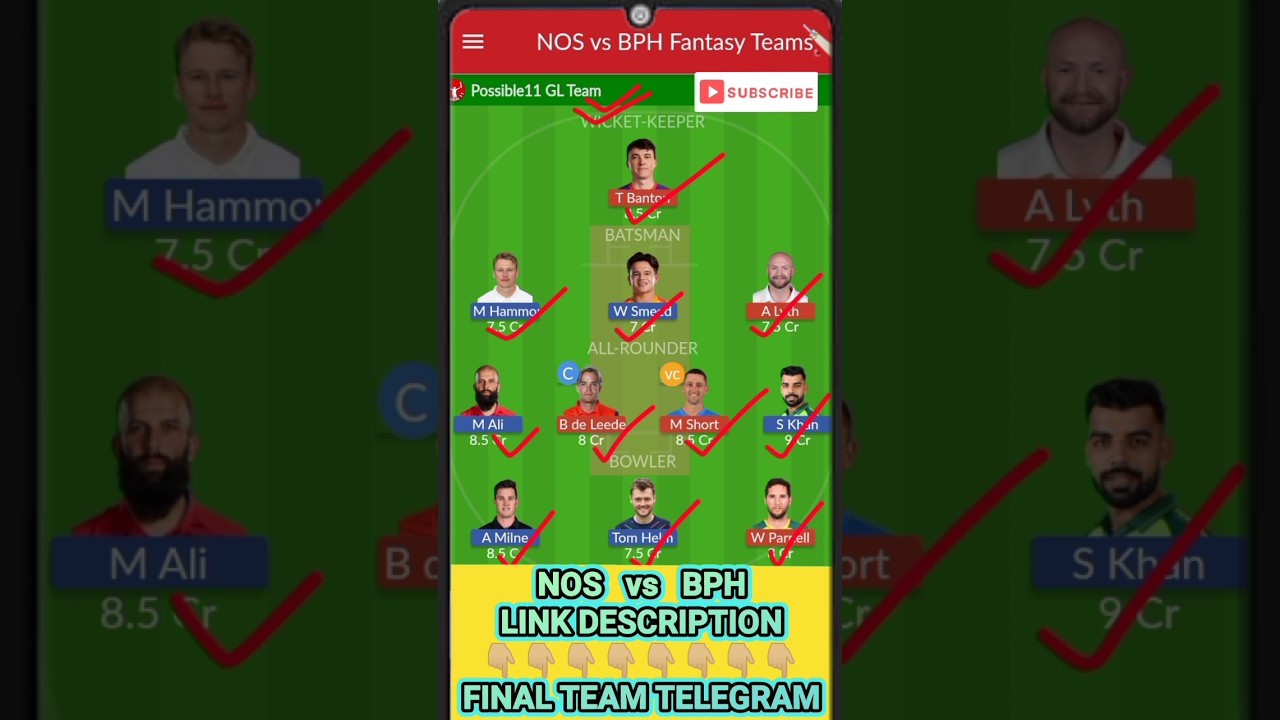 NOS vs BPH Dream11 Prediction🔥| NOS vs BPH Dream11 Prediction | NOS vs BPH Dream11 Team