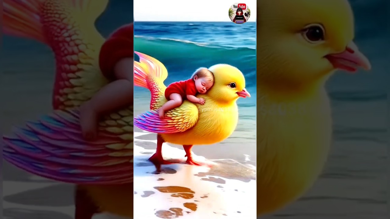 Tiny Hero Chick Becomes Mermaid & Rescues 🦈