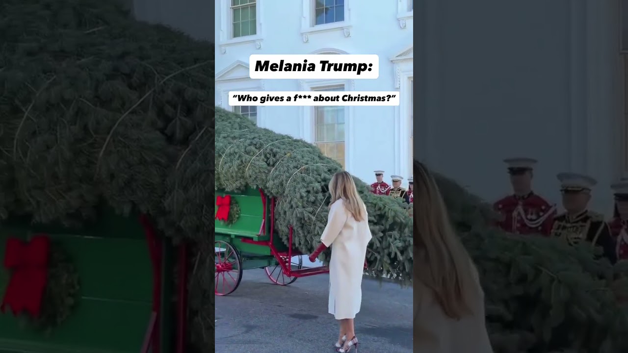 First Lady Melania Trump Welcomes White House Christmas Tree π