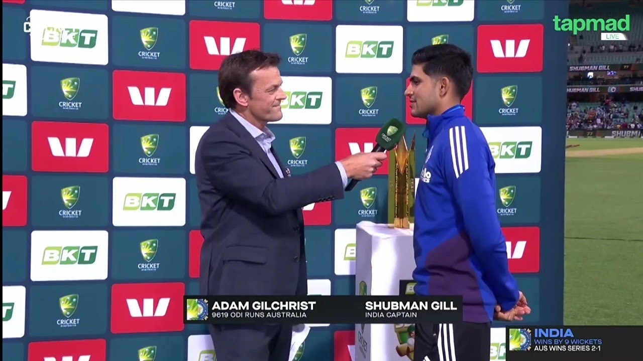 Shubman Gill's Exciting Post-Match Speech After India vs Australia 3rd ODI π