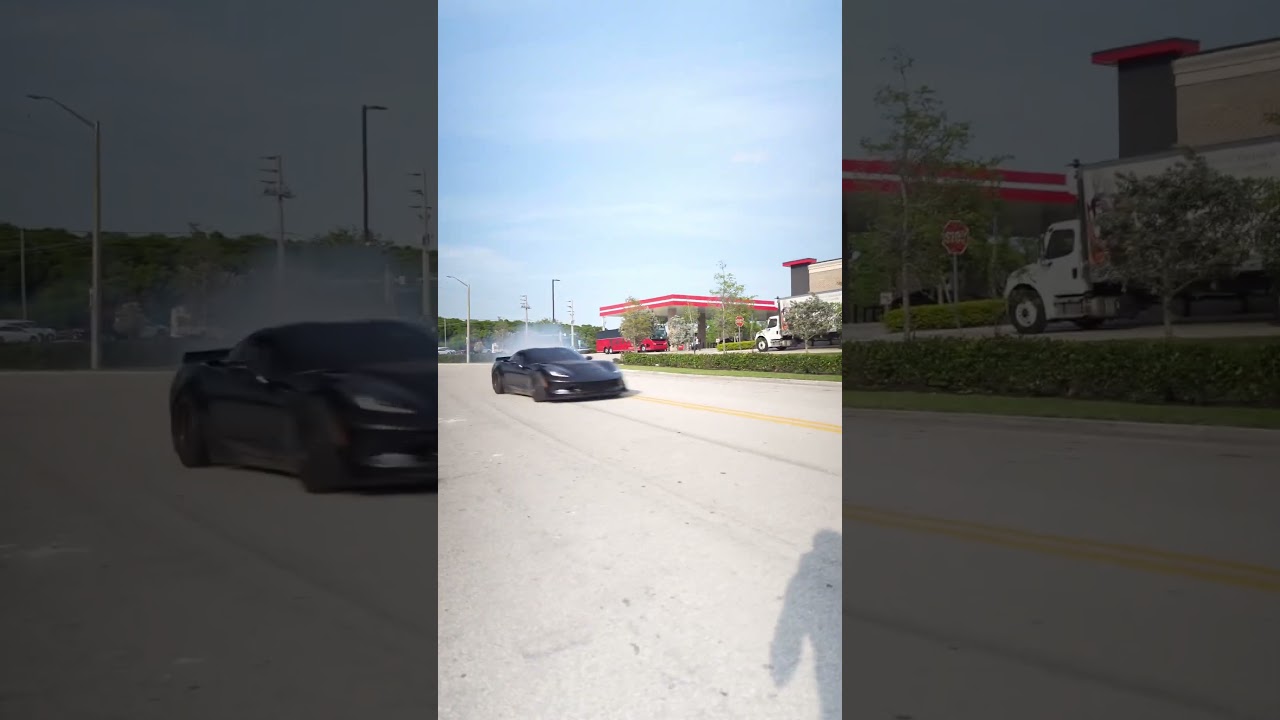 Corvette Drifting Through Streets 🚗