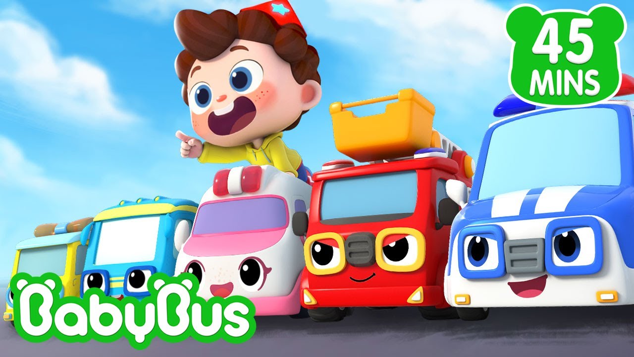 Cinco Carrinhos ao Resgate 🚒 | Músicas Infantis Divertidas com BabyBus