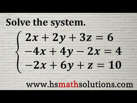 Using Substitution to Solve a Linear System with 3 Equations (Example)