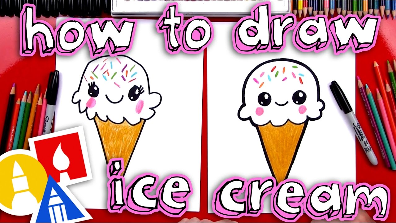 Easy Step-by-Step Guide to Drawing a Cute Ice Cream Cone 🍦