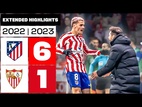 ATLÉTICO DE MADRID 6-1 SEVILLA FC 2022/23 | Resumen Ampliado