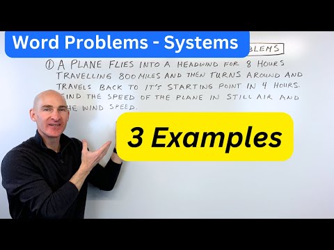 Systems of Equations Word Problems (Linear Equations with 2 Variables)