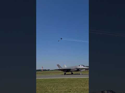 Dreamviper F16 and Spitfire flyby at Kleine Brogel AFB