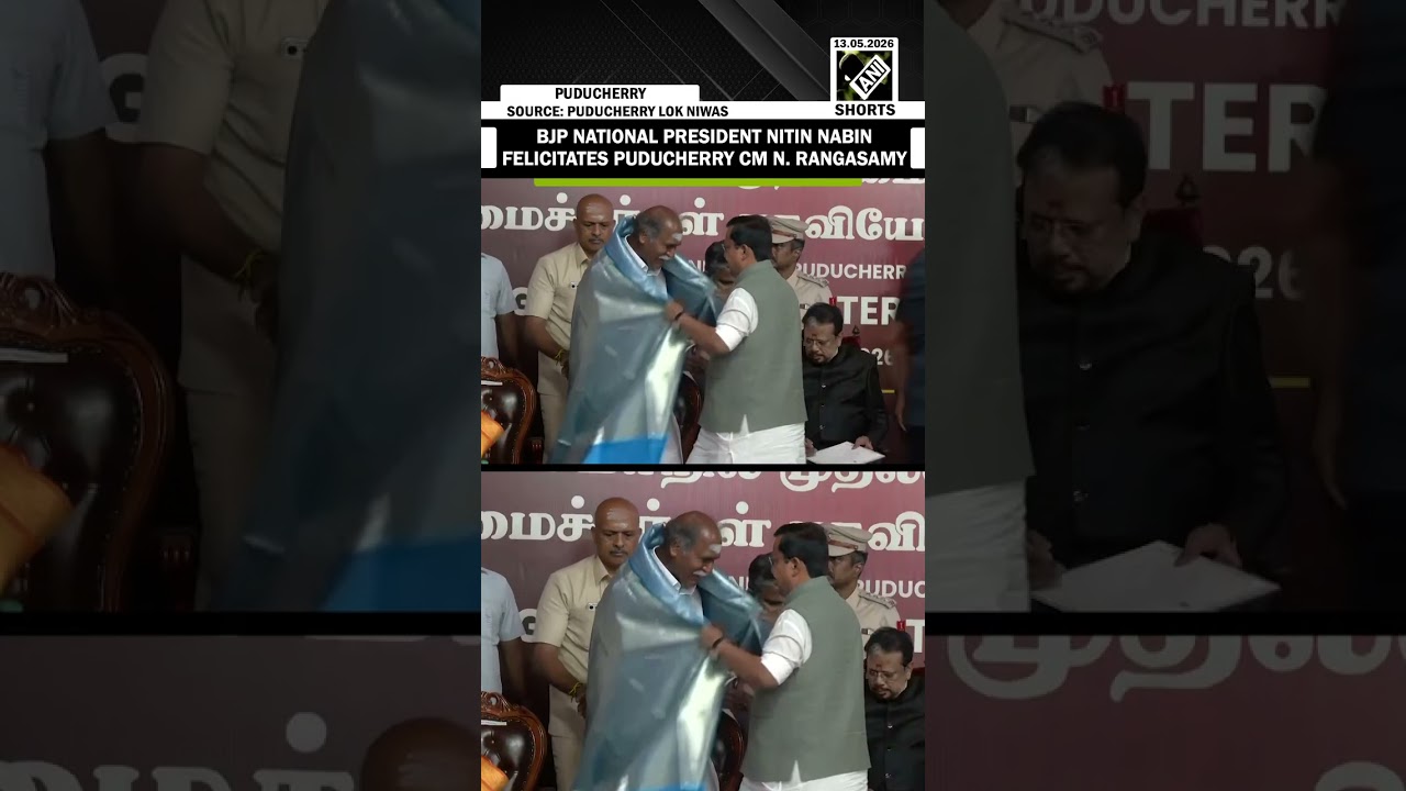 Nitin Nabin Congratulates Puducherry CM N. Rangasamy 🎉