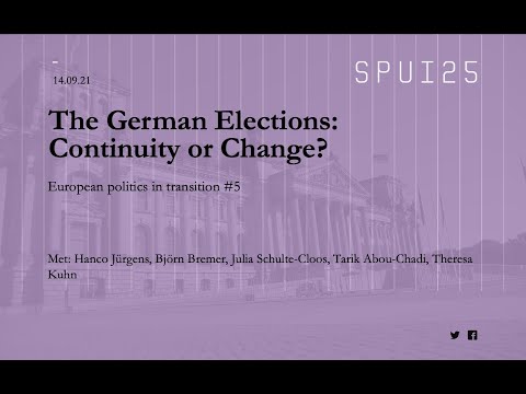 The German Elections: Continuity or Change? European Politics in Transition #5