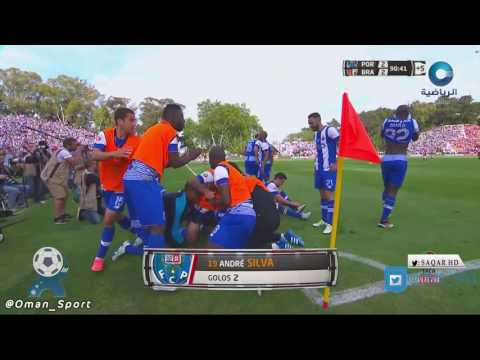 هدف باكورد لـ اندري سيلفا لاعب بورتو في مرمى سبورتينغ براغا بصوت شبيب الحبسي
