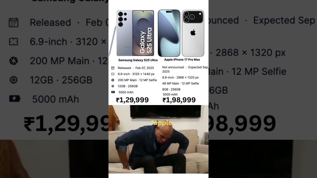 iPhone 17 Pro Max vs Samsung S25 Ultra 📱