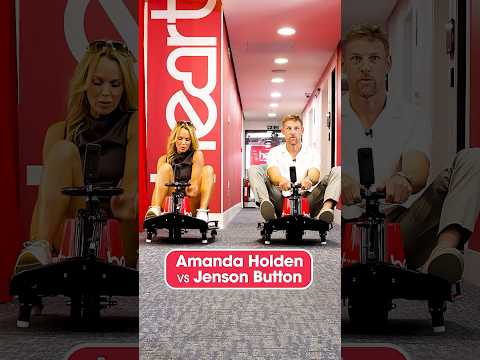 F1’s Jenson Button vs Amanda Holden on mini Go Karts