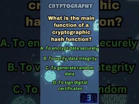 Cybersecurity - Cryptography - What is the purpose of a cryptographic hash function?