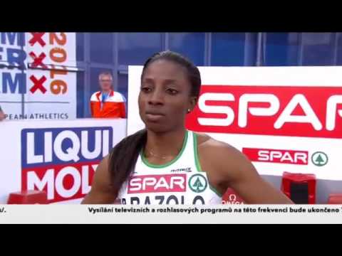 208 Ivet Lalova Collio vs Pinto 100m Semifinal 2 HD European Athletics Championships Amsterdam 2016