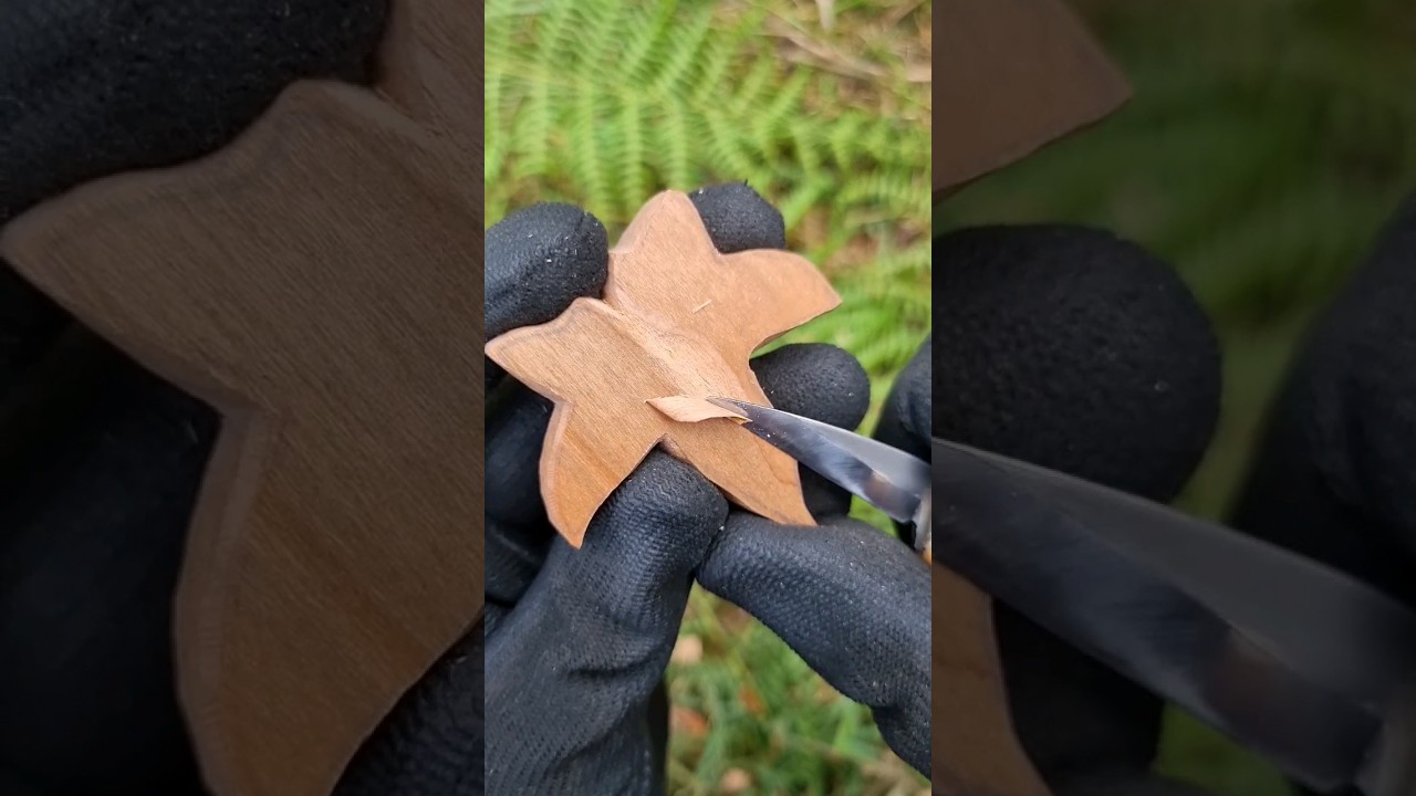 DIY Wooden Leaf Pendant Craft 🌿