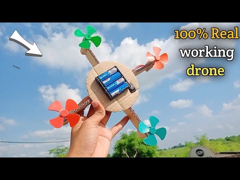 Cardboard drone making with dc motor | 100% working drone kaise banaye | drone making video