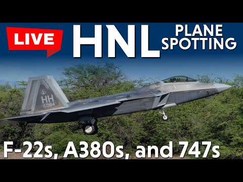 HNL/PHNL Live: Plane Spotting 747 - A380 - F-22
