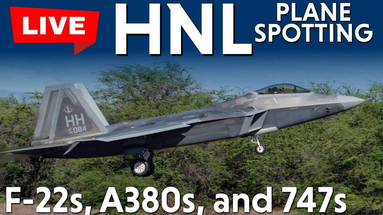 HNL/PHNL Live Plane Spotting: Boeing 747, Airbus A380 & F-22 Arrivals ✈️