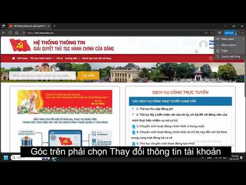 HƯỚNG DẪN CHỈNH SỬA/ BỔ SUNG THÔNG TIN ĐẢNG VIÊN TRÊN DVC.HANOI.DCS.VN