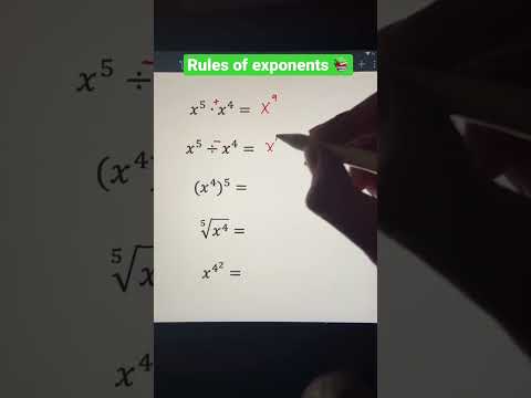 Rules of Exponents (Multiplying, Dividing, Roots) Algebra with JusticeTheTutor #math #shorts