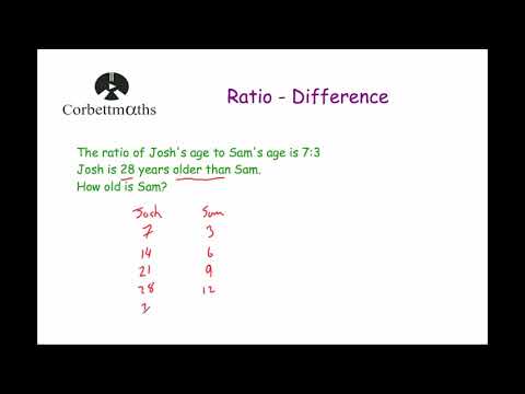 Ratio Questions involving Differences - Corbettmaths