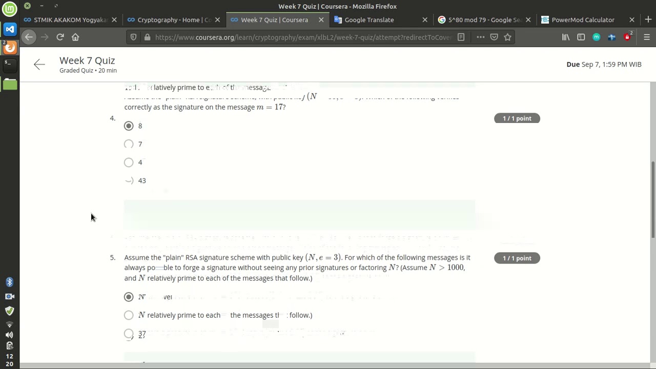 Master Week 7 of Coursera Cryptography with Key Quiz Answers 🔐