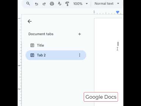 Google Docs Document Tabs
