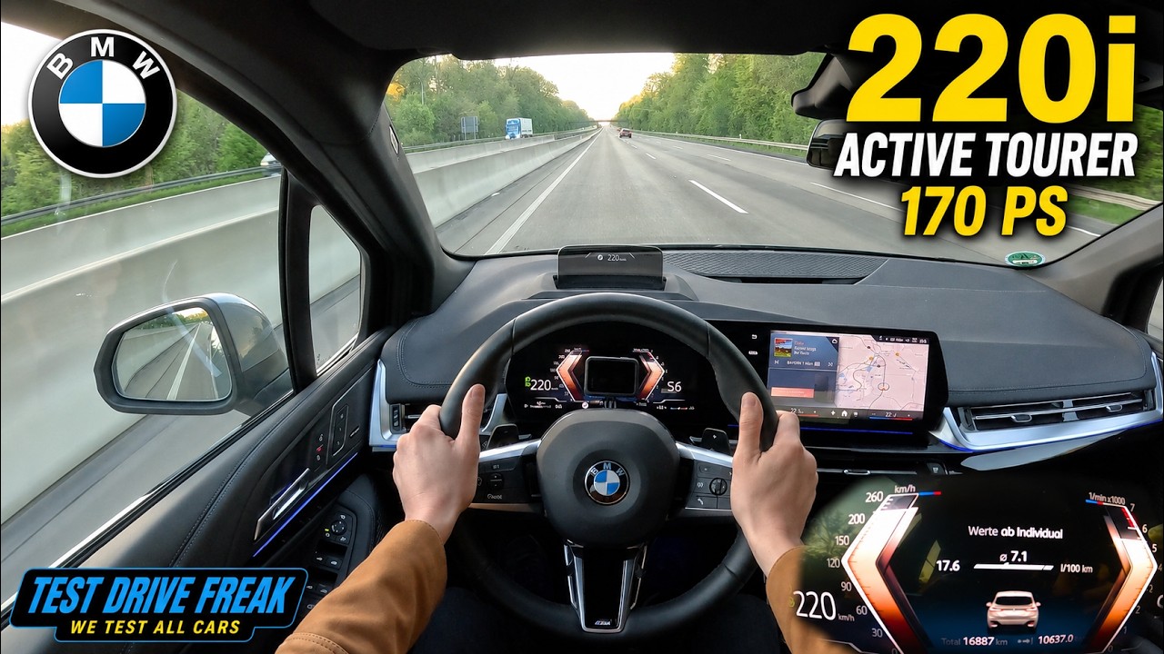 2026 BMW 220i Active Tourer (170 PS) TOPSPEED POV 🚗 Autobahn Drive | No Speed Limit