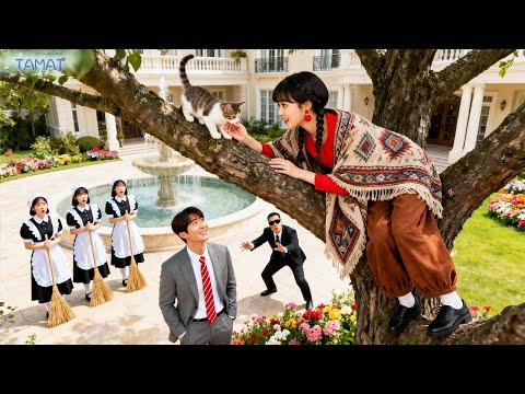 CEO nggak senyum 20 tahun,tapi liat gadis miskin panjat pohon selamatin kucing,dia jatuh cinta!