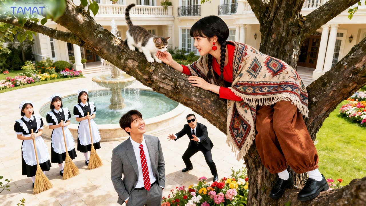 CEO Tanpa Senyum 20 Tahun Terpesona Saat Gadis Miskin Selamatkan Kucing 🥥