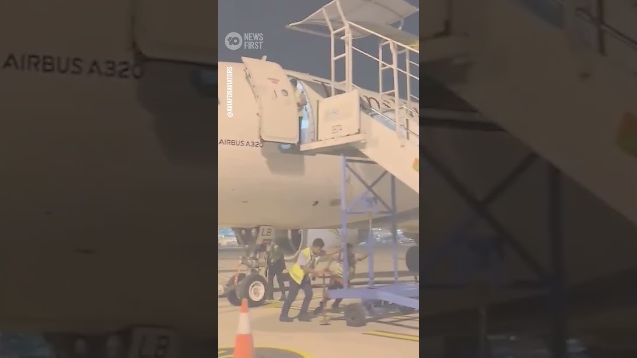 Airport Worker Plunges from Plane in Indonesia π¨