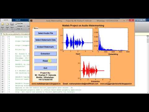 Audio Watermarking Matlab Source Code | Data Hiding In Audio Using Matlab Project IEEE Based Project