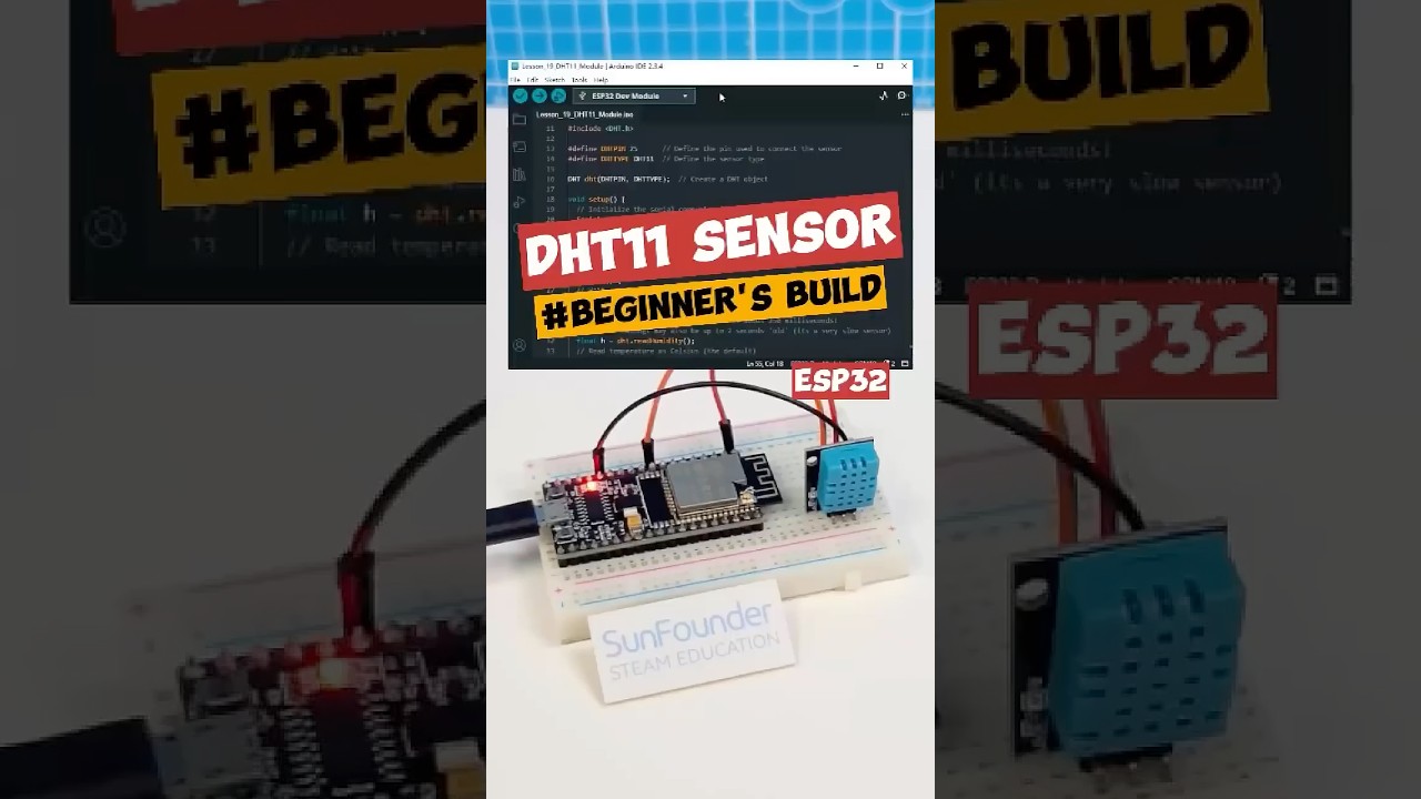 ESP32 Temp & Humidity Sensor Project 🌡️