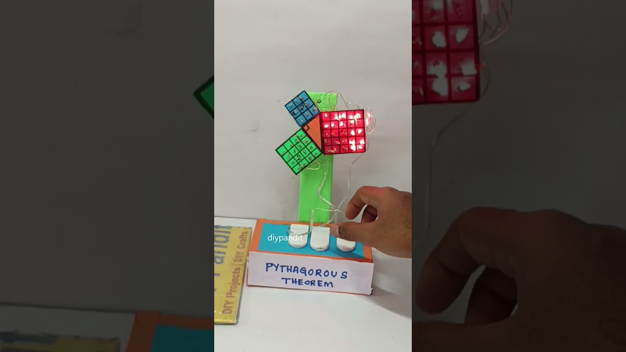 DIY Pythagoras Theorem Working Model | Easy Math Project for Kids 🧮