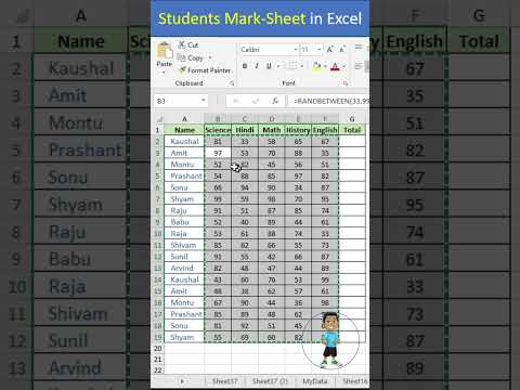 Excel Interview Question Students Marksheet in Excel #excel #exceltips #exceltutorial #msexcel