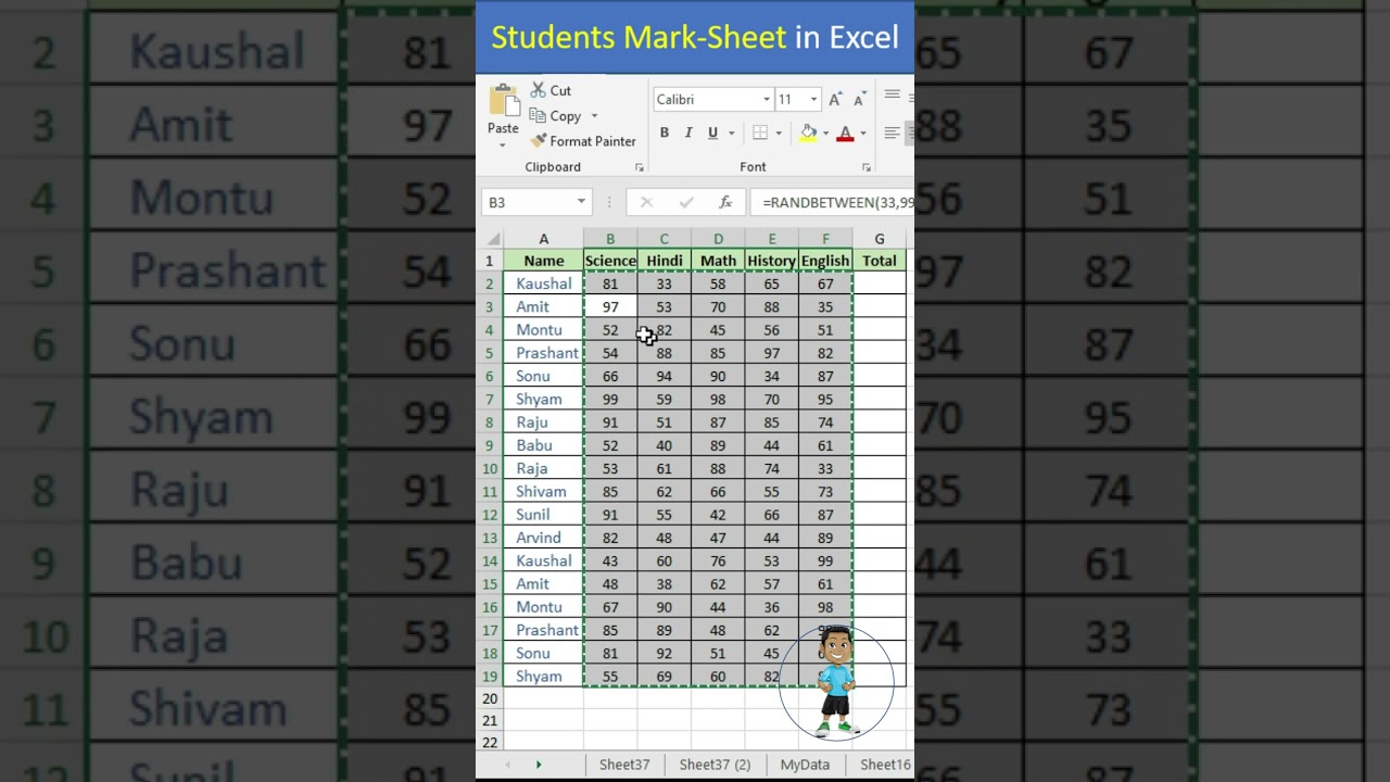 Excel Interview Questions: Create Student Marksheet & Master Key Functions 📊