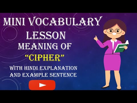 Meaning of Cipher IN Hindi/Cipher का क्या मतलब है/example sentence of Cipher