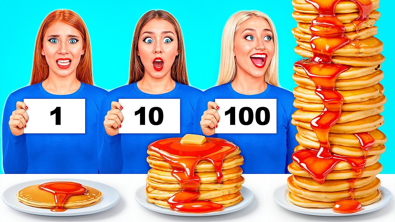 100食品层挑战🍽️:惊人的烹饪技巧