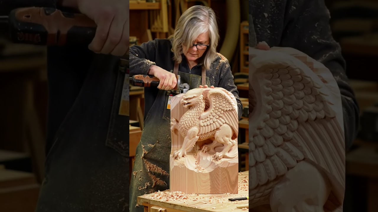 Block to Beast: Satisfying Wood Carving Time-lapse