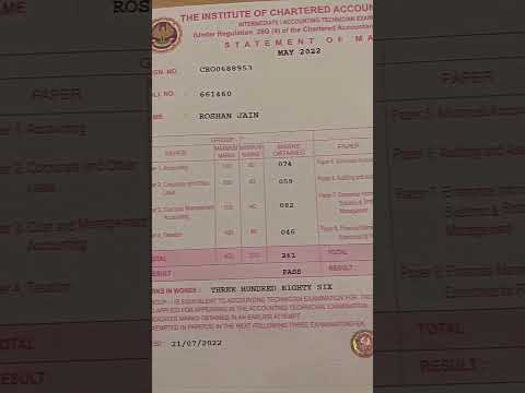 Sukoon❤️ My CA Intermediate result! Cleared my first group🔥 #castudentlife #resultreaction #cainter