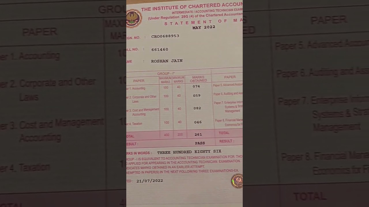 Exciting News! I Passed My CA Intermediate First Group 🎉