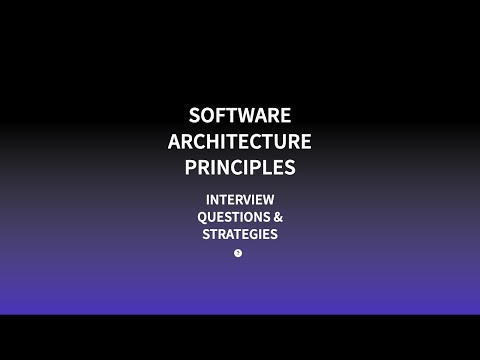 Software Architecture Principles interview questions